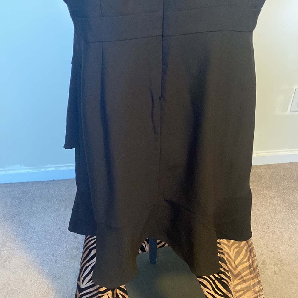 PRE-OWNED WOMEN’S Banana Republic Ruffle Wrap Racerback Dress, Black - Picture 8 of 14